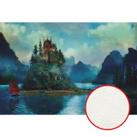 Фреска Ortograf Замки 7005 Фактура флок FLK Флизелин (4*2,7) Синий/Зеленый, Замки/Горы/Пейзаж — фото 1, Фрески