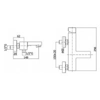 Смеситель для ванны Paffoni Elle Черный матовый арт-EL022NO — фото 2, Смеситель для ванны