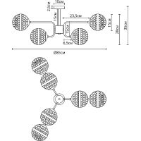 Товар: Люстра Artelamp Delacrua A7770PL-6PB Прозрачная Полированная медь - фото 4 Люстра Artelamp Delacrua A7770PL-6PB Прозрачная Полированная медь — фото 4, Люстры