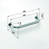 Поручень Bemeta Help Нержавеющая сталь арт-301100701 — фото 2, Поручни для ванной