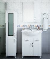 Шкаф пенал Sanflor Глория 32 L С000005722 Белый — фото 4, Мебель для ванной