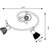 Потолочный светильник Artelamp Parry Белый Античная бронза арт-A5062PL-3AB — фото 4, Споты