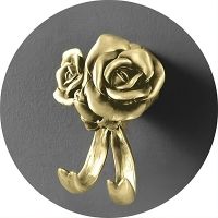 Двойной крючок Art&Max Rose AM-B-0912-Do Золото — фото 2, Крючки для полотенец