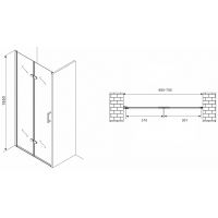 Товар: Душевая дверь Abber Zart 70 профиль Хром стекло прозрачное арт-AG08070P - фото 3 Душевая дверь Abber Zart 70 профиль Хром стекло прозрачное арт-AG08070P — фото 3, Складные душевые двери