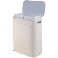 Товар: Корзина для белья Geralis CLH-B Ромб Бежевая светлая, кант Хром, стандартная - фото 3 Корзина для белья Geralis CLH-B Ромб Бежевая светлая, кант Хром, стандартная — фото 3, Корзины для белья