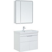 Тумба под раковину Aquanet Ирис new 70 подвесная Белый глянец арт-310149 — фото 7, Тумбы под раковину