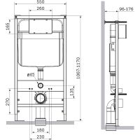 Комплект унитаза SantiLine SL-5009 с инсталляцией SL-01 с сиденьем Микролифт и клавишей смыва Хром — фото 3, Комплекты унитаз + инсталляция
