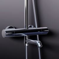 Душевая система Damixa Scandinavian Pure с термостатом Хром арт-936810000 — фото 4, Душевые стойки