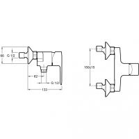 Товар: Смеситель для душа Jacob Delafon July E16029-4-CP Хром - фото 4 Смеситель для душа Jacob Delafon July E16029-4-CP Хром — фото 4, Смесители