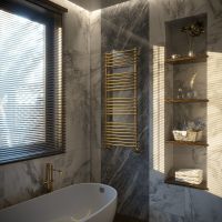 Водяной полотенцесушитель Terminus Ватра П21 500х1200 4670078530561 Хром, нижнее подключение, G 1/2" ВР, с комплектом вентилей — фото 3, Водяные полотенцесушители