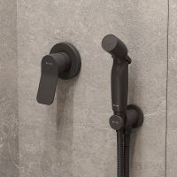 Комплект унитаза с инсталляцией AM.PM Spirit CK70GH Черный матовый с сиденьем Микролифт с Черной глянцевой клавишей смыва с гигиеническим душем и аксессуарами для ванной комнаты — фото 24, Комплекты унитаз + инсталляция