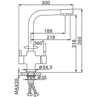 Смеситель для кухни Frap H52 F4352-20 Бежевый — фото 9, Смесители для кухни