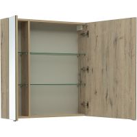 Зеркальный шкаф Aquanet Алвита New 80 277537 Дуб Веллингтон — фото 5, Зеркальные шкафы в ванную