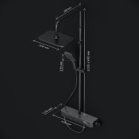 Душевая система AM.PM Func F078F222 с термостатом Черная матовая — фото 18, Душевое оборудование. Душевая программа