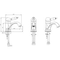 Товар: Смеситель для раковины Boheme Crystal 281-CRST Золото - фото 5 Смеситель для раковины Boheme Crystal 281-CRST Золото — фото 5, Смесители