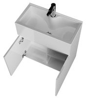 Товар: Тумба с раковиной 1MarKa Mira 60Н У83301 Белый глянец - фото 2 Тумба с раковиной 1MarKa Mira 60Н У83301 Белый глянец — фото 2, Мебель для ванной