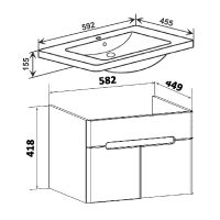 Товар: Тумба под раковину Runo Парма 60 00-00001037 подвесная Белая - фото 5 Тумба под раковину Runo Парма 60 00-00001037 подвесная Белая — фото 5, Мебель для ванной