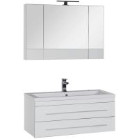 Тумба с раковиной Aquanet Верона 100 212864 подвесная Белая — фото 5, Тумбы с раковиной