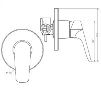 Смеситель для душа Damixa Jupiter Черный матовый арт-777500300 — фото 4, Встраиваемые смесители для душа