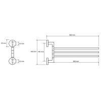 Полотенцедержатель Bemeta Omega 104204112 поворотный Хром — фото 2, Полотенцедержатели