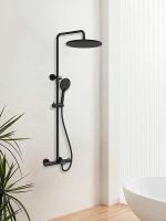 Товар: Душевая система Vincea Esse VSFS-1E1TMB с термостатом Черная матовая - фото 4 Душевая система Vincea Esse VSFS-1E1TMB с термостатом Черная матовая — фото 4, Душевые стойки