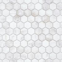 Мозаика Caramelle mosaic Pietrine Hexagonal Dolomiti bianco MAT hex 28,5x30,5 см — фото 1, Мозаика