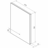 Зеркало Континент Trezhe 600x700 ЗЛП542 с подсветкой с бесконтактным выключателем — фото 9, Зеркала в ванную комнату
