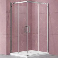 Душевой уголок Vincea Dice 90x90 VSS-4D900CL профиль Хром стекло прозрачное — фото 1, Квадратные душевые уголки