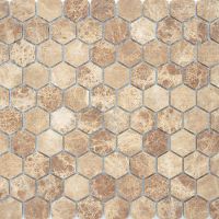 Мозаика Caramelle mosaic Pietrine Hexagonal Emperador light MAT hex 28,5x30,5 см — фото 1, Мозаика