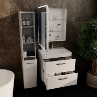 Зеркальный шкаф Style Line Каре 60 L СС-00002370 с подсветкой Белый — фото 15, Мебель для ванной