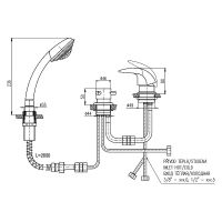Смеситель на борт ванны Rav Slezak Dunaj D475.5PZ Золото — фото 2, Смесители