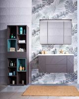 Товар: Тумба под раковину Бриклаер Кристалл 100 4627125414565 подвесная Софт Графит Ясень Анкор темный - фото 2 Тумба под раковину Бриклаер Кристалл 100 4627125414565 подвесная Софт Графит Ясень Анкор темный — фото 2, Мебель для ванной