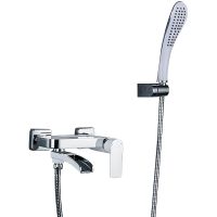 Смеситель для ванны Gappo G48 G3248-8 Белый Хром — фото 1, Смеситель для ванны