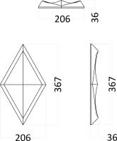 Гипсовая 3д панель Artpole Elementary Rombus E-0143 204x368 мм — фото 6, Гипсовые 3Д панели