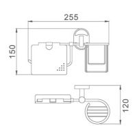 Держатель туалетной бумаги и освежителя воздуха Ростовская Мануфактура Сантехники A4020 с крышкой Хром — фото 7, Держатели туалетной бумаги