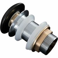 Донный клапан Aquanet 330953 click-clack Черный матовый — фото 2, Донные клапаны