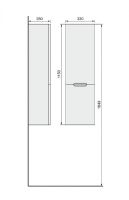Товар: Шкаф пенал Jorno Moduo Slim 33 R Mod.04.115/P/W подвесной Белый глянец - фото 3 Шкаф пенал Jorno Moduo Slim 33 R Mod.04.115/P/W подвесной Белый глянец — фото 3, Пеналы для ванной комнаты