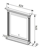 Зеркало Aquanet Селена 90 201646 с подсветкой с сенсорным выключателем Белое — фото 7, Зеркала в ванную комнату