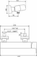 Смеситель для душа Ravak 10° Free black-TD F 032.20/150 X070153 Черный матовый — фото 3, Смеситель для душа