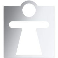 Табличка Женский туалет Bemeta Hotel 111022042 Хром — фото 1, Таблички для санузла и общественных мест