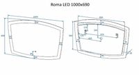 Зеркало Art&Max Roma AM-Rom-1000-700-DS-F с подсветкой с сенсорным выключателем — фото 4, Мебель для ванной