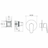 Смеситель для душа Aquatek Бетта AQ1166MB Черный матовый — фото 2, Смеситель для душа