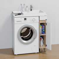 Тумба под раковину СанТа Марс 80 700355 Белая Янтарное дерево — фото 8, Тумбы под раковину