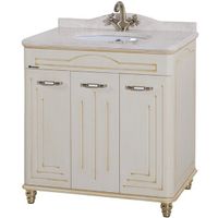 Тумба под раковину Bellezza Аллегро Люкс 120 4637519000359 Бежевая патина Золото — фото 1, Мебель для ванной