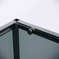 Душевая стенка Grossman Galaxy 90 200.K33.01.90.21.10 профиль Черный матовый стекло тонированное — фото 6, Боковые стенки