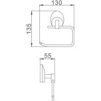 Держатель туалетной бумаги Haiba HB1603-3 Хром — фото 2, Держатели туалетной бумаги