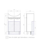 Тумба под раковину Vigo Callao 50 tn.CAL.UYU.50.2D Белая — фото 6, Тумбы под раковину