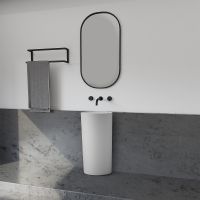 Товар: Раковина Abber Stein 45 AS2506-H Белая матовая - фото 4 Раковина Abber Stein 45 AS2506-H Белая матовая — фото 4, Раковины напольные