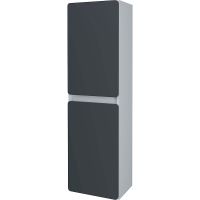 Шкаф пенал Stella Polar Корделия 35 SP-00001042 подвесной Серый Белый — фото 1, Мебель для ванной