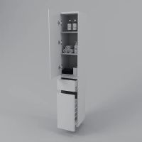 Товар: Шкаф пенал Style Line Атлантика 35 L Люкс Plus СС-00002257 с бельевой корзиной Белый матовый антискрейтч - фото 5 Шкаф пенал Style Line Атлантика 35 L Люкс Plus СС-00002257 с бельевой корзиной Белый матовый антискрейтч — фото 5, Мебель для ванной